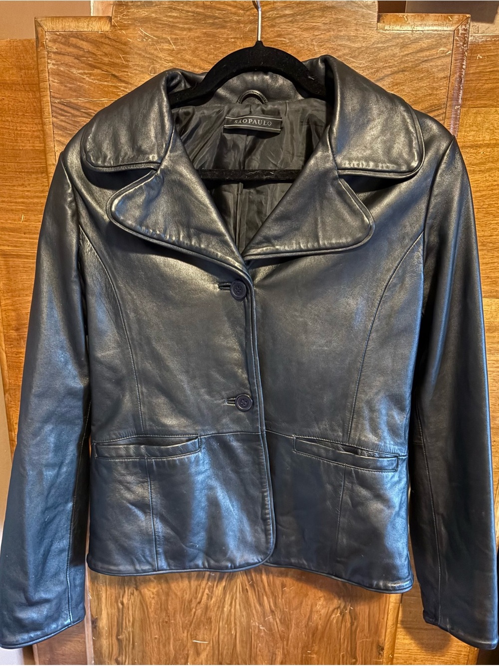 Buttery Authentic Black Leather Women’s Blazer